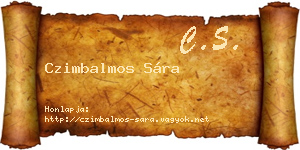 Czimbalmos Sára névjegykártya