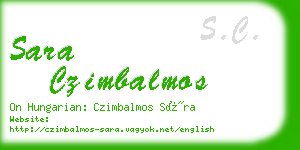 sara czimbalmos business card